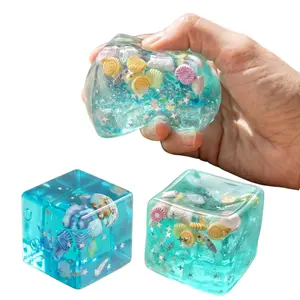 5.5cm Ocean Shell Stress Relief Toy, Realistic Rubik's Cube Squeeze Toy, Infinite Decompression Fidget Toy for Stress and Anxiety Relief, Birthday Gift, Easter Basket Stuffers, Anxiety Relief Products Portable Office Venting Decompression Toy, Unisex-MM