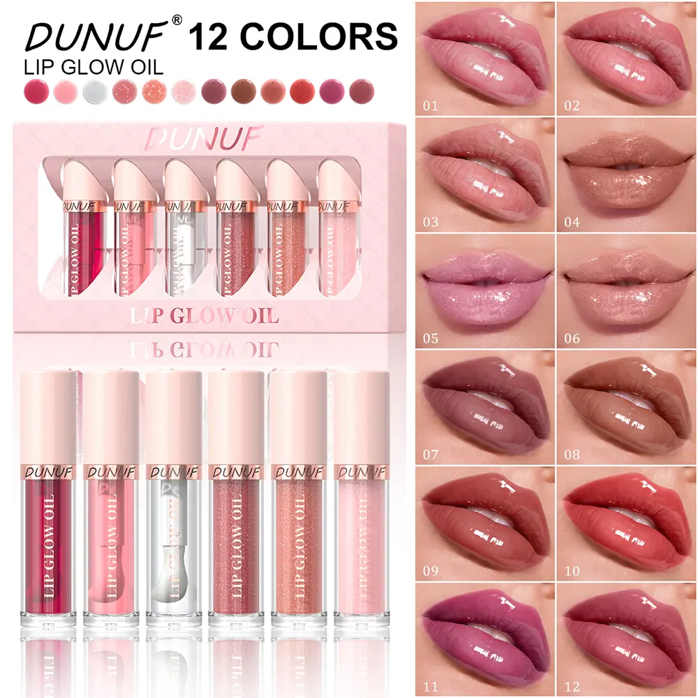 6Pcs Shiny Lip Glossy Makeup Set Long Lasting Hydrating Moisturizing No Stick Cup Lipstick Easy To Apply Waterproof Lip Glaze Cosmetic