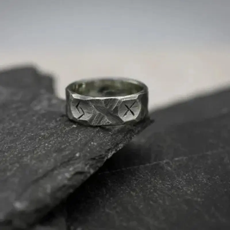 Stainless steel odin norse anel amulet rune couple dating viking rings for men women words jewelry boyfriend gift
