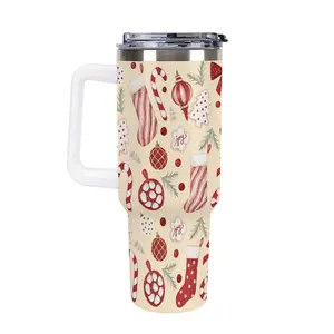 Christmas Tumbler 40oz,Double Silver Tumbler, Christmas Santa Tumbler, Large Capacity Travel Tumbler,Christmas Gift,Funny Winter Tumbler,Cute Gift for Children Friend,30oz 20oz Stainless Steel Tumbler