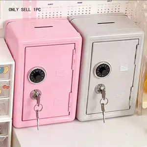 Mini Metal Piggy Bank, 1 Count Creative Deposit Box, Coin Box, Key Lock Box, Savings Bank, Mini Bank, Money Box, Holiday & Birthday Gift
