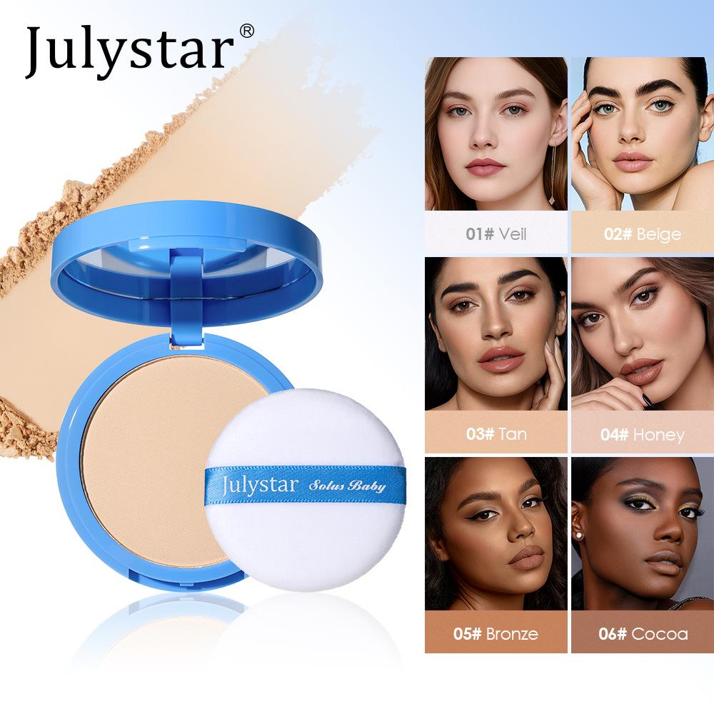 Long-Lasting Oil Control Concealer Powder, Waterproof Lightweight Natural Makeup Finish, Covers Facial Imperfections and Blemishes, Setting Powder for Flawless Look, Ideal for Daily Wear and On-the-Go Touch-Ups