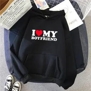 Hot Sale Hoodie Classic Love BF GF Printed Sweatshirt All Season Man Woman Home Outdoor Casual Sporty Loose Pullover