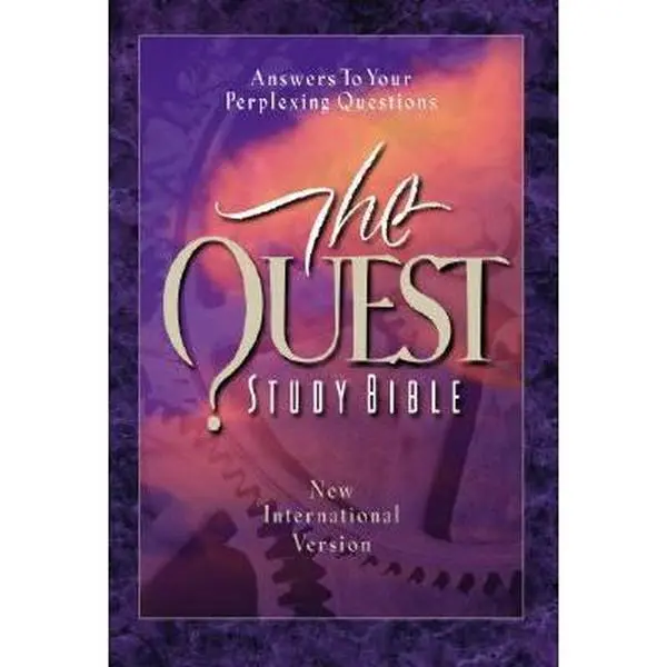 Used Quest Study Bible - New International Version (NIV) - Paperback, English, Profiles, Sidebar, Cool Charts, 360 Articles, 8.3-Point Type Size (Religion & Philosophy Humanities & Social Sciences Book), Answers To Perplexing Questions, Lays Flat Open