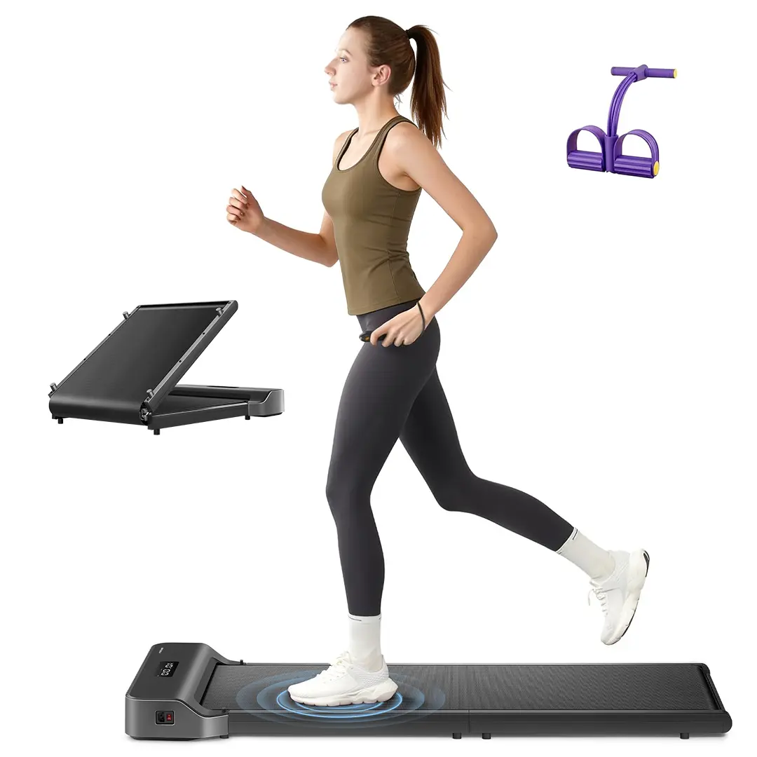 Store Anniversary Sale | WalkingPad Z1 Foldable Under Desk Treadmill - Portable Folding Treadmill, Free ft Pedal Resistance Band, Adaptive Speed, No Assembly Home Gym Equipment for Weight Loss
