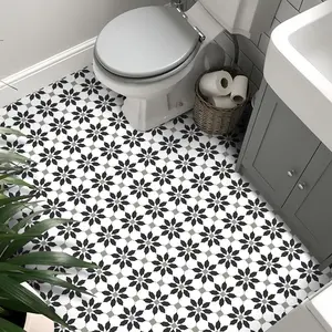 Self-Adhesive Geometric Brick Pattern Floor Stickers, Self Adhesive Tiles, Multi-Color Options, Easy Peel & Stick, Ideal for Balcony, Bathroom, Hallway Decor