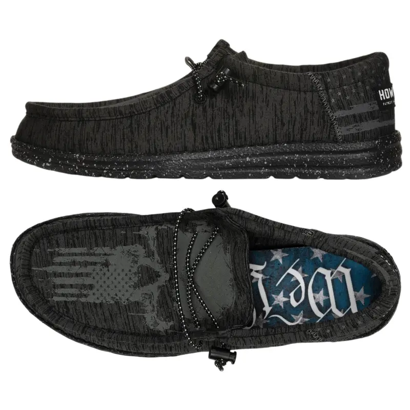 Howitzer Men's Slip-On Shoes Roam Live Free Sneakers Skull Footwear