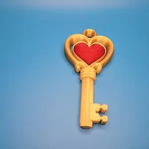 Heartbound Key Clicker | 5.5in Heart‑Handled Fidget Key