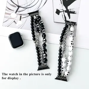 Halloween Skull Apple Watch Band, Dark Style, Fits 38/40/41mm, Trendy Accessory for Cool Users, Ideal for Halloween & Daily Wear