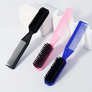Double-Headed Beard And Hair Brush • Barber Cleaning Brush • Nylon Brush • Styling Hair Brush • Black Nylon Bristles • Essential for Men's Styling • Perfectly Creates a Natural Look