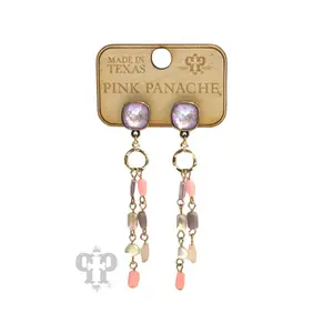 Lavender and Pink Earrings
