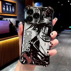 Y2K Anime Boy Graffiti Phone Case for Galaxy, S22, S23, S24, S22PLUS.S23ULTRA iPhone 16 15 14 13 12 11 Pro Max X XR XSMAX 8 7 Plus, Anti-Fall Transparent Soft Back Cover
