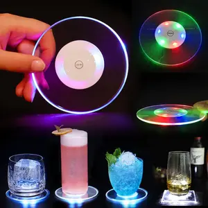 Acrylic LED Light Coaster Cocktail Flash Base