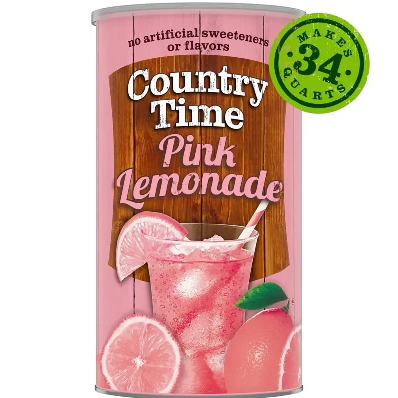 Country Time Pink Lemonade Naturally Flavored Powdered Drink Mix 5.16 lbs No Artificial Sweeteners or Flavors Makes 34 Quarts