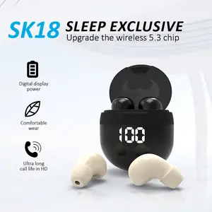 Invisible Mini Earbuds Wireless Bluetooth, Low Profile Micro Smallest Tiny Discreet Hidden Earbuds for Work, Small Headphones, Invisible Sleep Wireless Earphone IPX5 Waterproof for Small Ear Canals