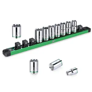 #fathersdaygift SK 1/2" Drive Socket Set, Metric Sockets, 11-Pack 10-20mm, SuperKrome Finish, Preminum CR-V Construction, with Aluminum Socket Organizer
