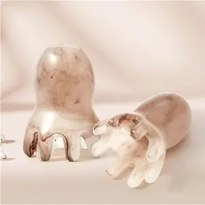 2 Pcs Octopus Head Massager Comb, Point Massage Comb, Back Neck and Back Manual Deep Massage Tools, Handheld Palm Full Body 8-Legged Acupressure Gentle Self Massager Pressure Point Massage Tool