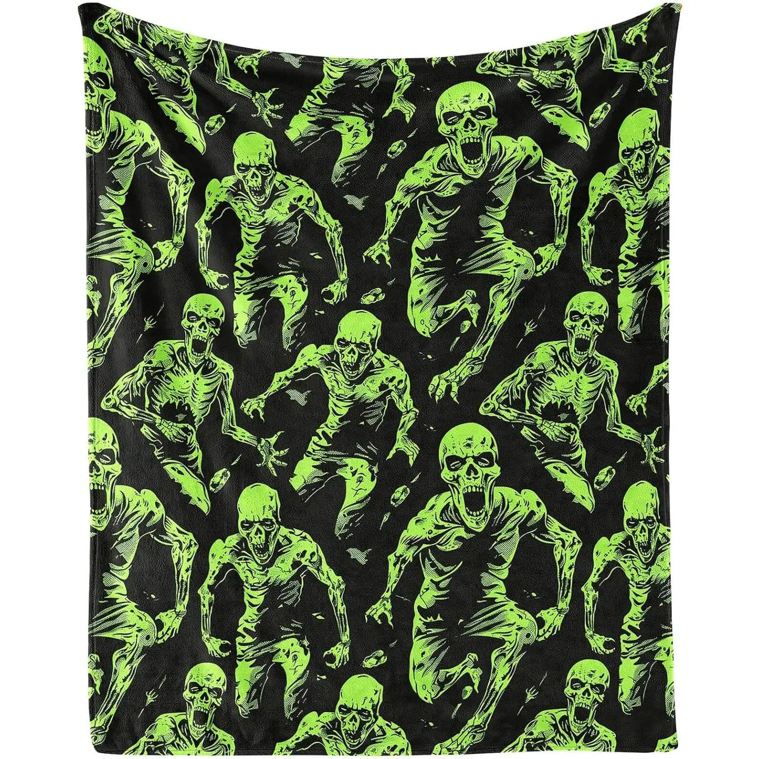 Zombie Blanket for Boys Girls, Scary Zombie Themed Design Printed Throw Blankets for Kids Lap, Chair Sofa, Warm Soft Cozy Blanket, 40"x 50"