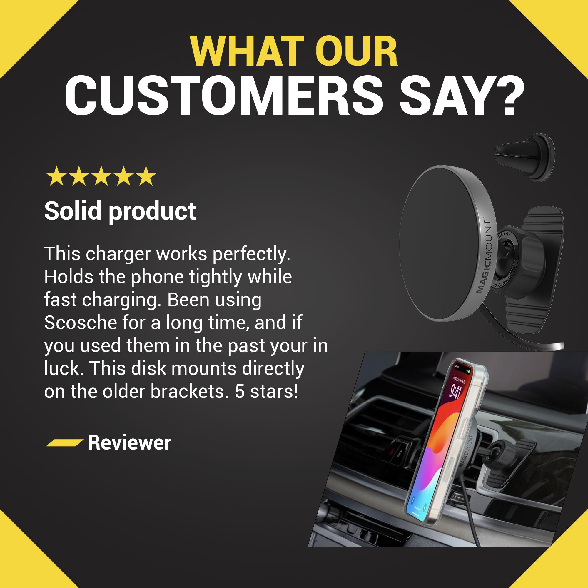 MagicMount Charge Pro Dash/Vent - Qi2 Magnetic Wireless Charging Phone Mount