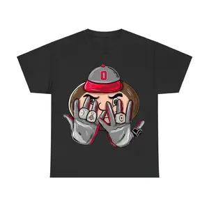 Ohio State Buckeyes Champion Ring Tshirt, College Football Tee, 2025 Playoff National Champions Ring Red Crew, Game Day Wear