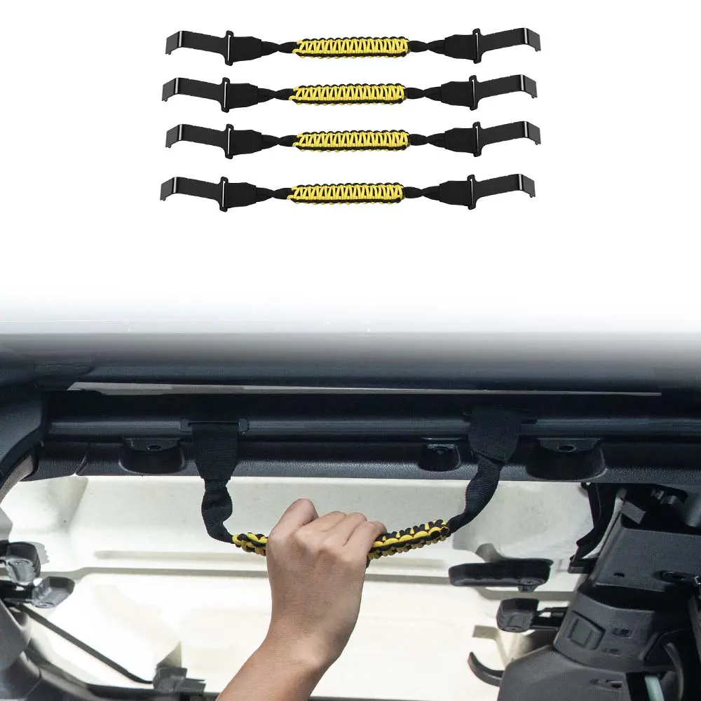 Roll Bar Grab Handles Paracord Grip Handle for Jeep Wrangler JL & Gladiator JT 2018-2023 Car Accessories