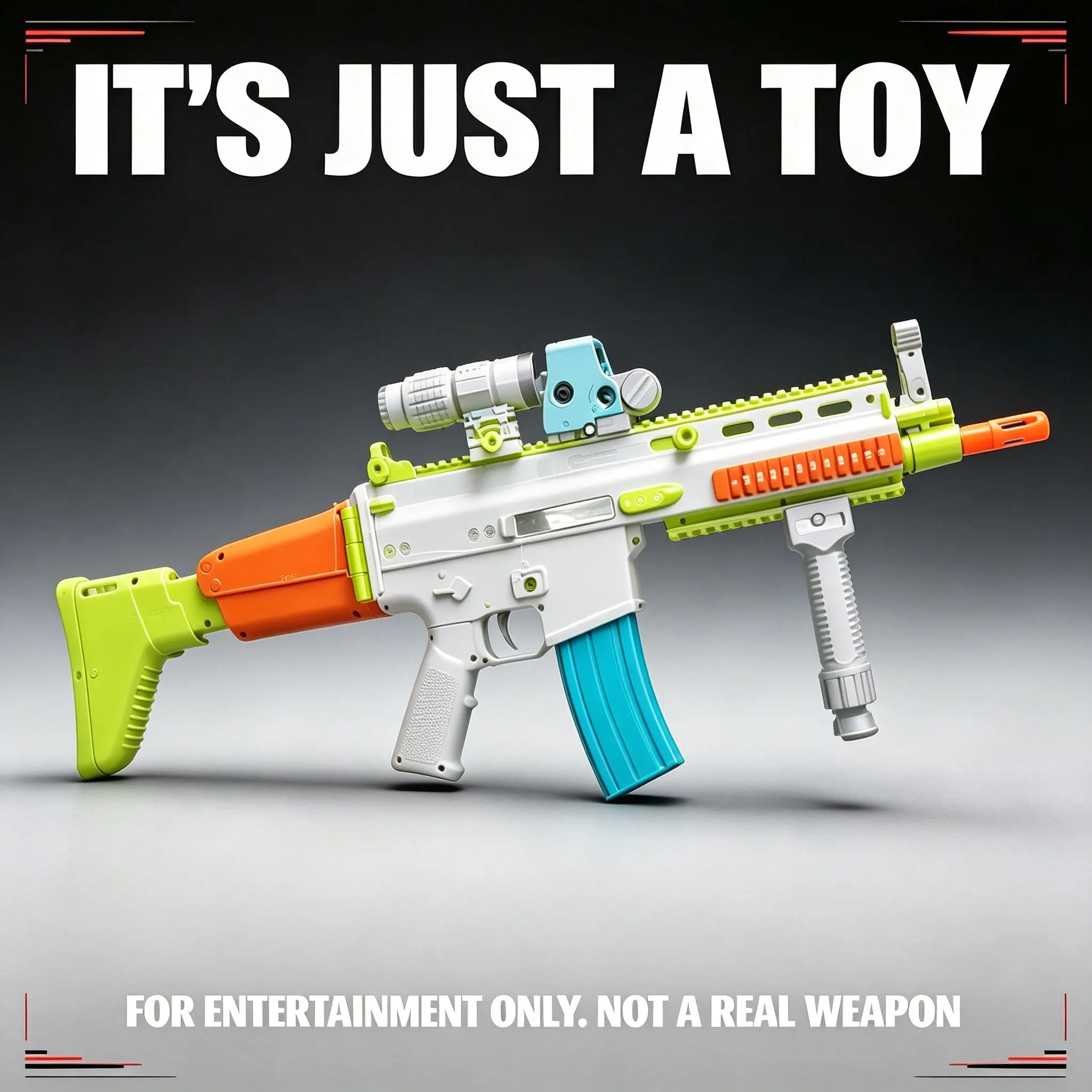 Built-in Li-ion Plastic Body Electric Soft Dart Blaster Toy, 92cm Large-Size Indoor-Outdoor Party Game Toy, Gift for Teens Age 14+