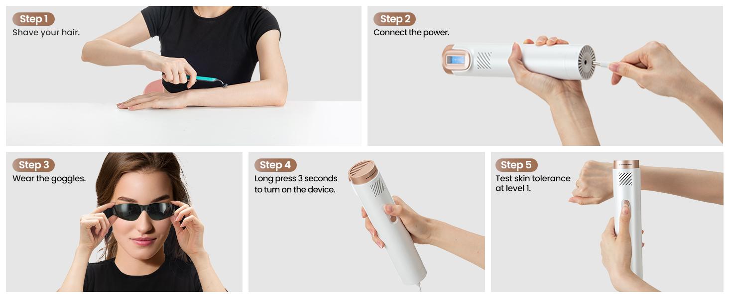 Laser Hair Removal Ice Cooling, Painless IPL Laser Hair Removal Device At-Home Permanent ipl device Portable IPL Smooth Comfort IPL Hair hair remival