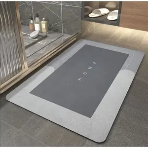 [Anti-skid Safety] Bathroom Absorbent Floor Mat Household, Shower Room Door Anti-skid Mat, Solve Water Accumulation and Anti-skid, Kitchen and Toilet Can Be Used