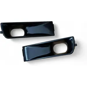 Front Upper Bumper Air Intake Vents Ducts for VW MK3 Golf Vento Jetta GTI VR6 Solid Black Plastic Enhance Performance Style