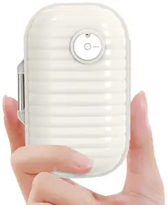 Travel Pill Organizer, 7 Day Portable Pill Case, Small Pill Box for Pocket Purse Portable Medicine Vitamin Container (Pearl White,1 Pack)