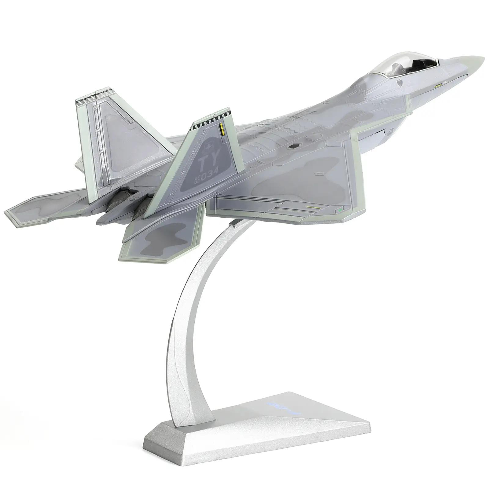 1/72 Scale F-22 Raptor High Quality Metal Diecast Jet Fighter Model Kit (TY 325 FW, TY Aircraft Model) with Markings, Display Stand, for Collectible Display, Gifting