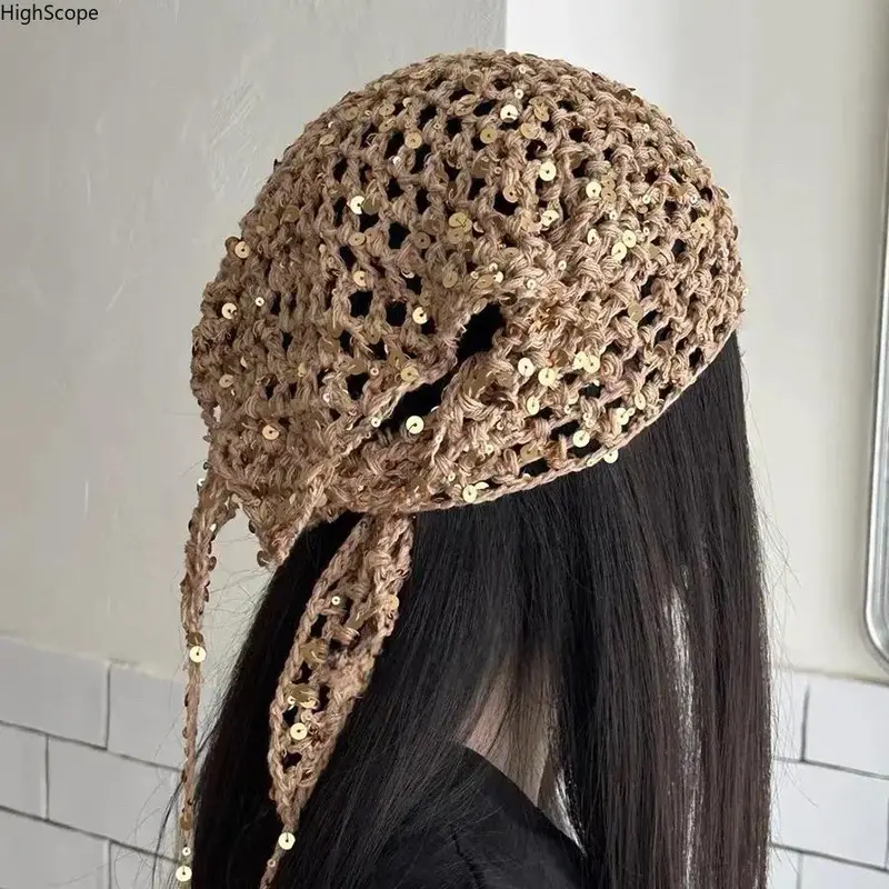 Perverze Scalloped Crochet Headdress 帽子 crochet headdress - TikTok Shop