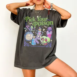 Pick Your Poison Vintage Comfort Colors Shirt, Princess Halloween TShirt, Kuzco Poison Apple Tee, Spooky Season, Villain Cartoon