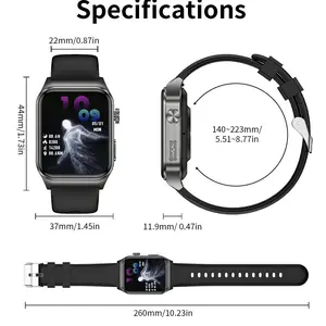 E100 high-precision fitness smartwatch with ECG monitoring, blood pressure, blood oxygen, heart rate, sleep monitor, and health tracker wristband