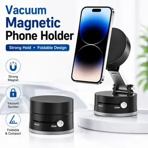 Arthink Magnetic Phone Mount for Car, Vacuum Suction Foldable Holder for Dashboard Windshield, Deals For You Days