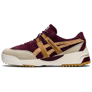 Onitsuka Tiger Delegation EX Low-Top Lifestyle Shoes for Men and Women in Magenta with Cushioning and Genuine Leather Trending Shoes, House White Official Shoes to Get / Maison Mihara Verifiable, with credentials and supporting global authentication