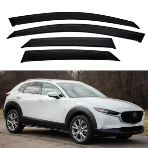 2020-2025 Mazda CX-30 Window Deflector 4PCS | Tape-On Rain Guard Vent Visor Sun Shade | Fresh Air All Weather Protection | Direct Fit Crossover SUV Accessories Upgrade