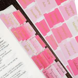 96 count  Tabs, Pink  Tabs for Women Large Print  Tabs for Study   Foil  Book Tabs for Old and  Testament, 30 Blank  Index Tabs