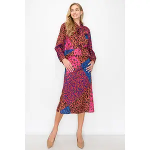 Weslie Printed Charmeuse Skirt