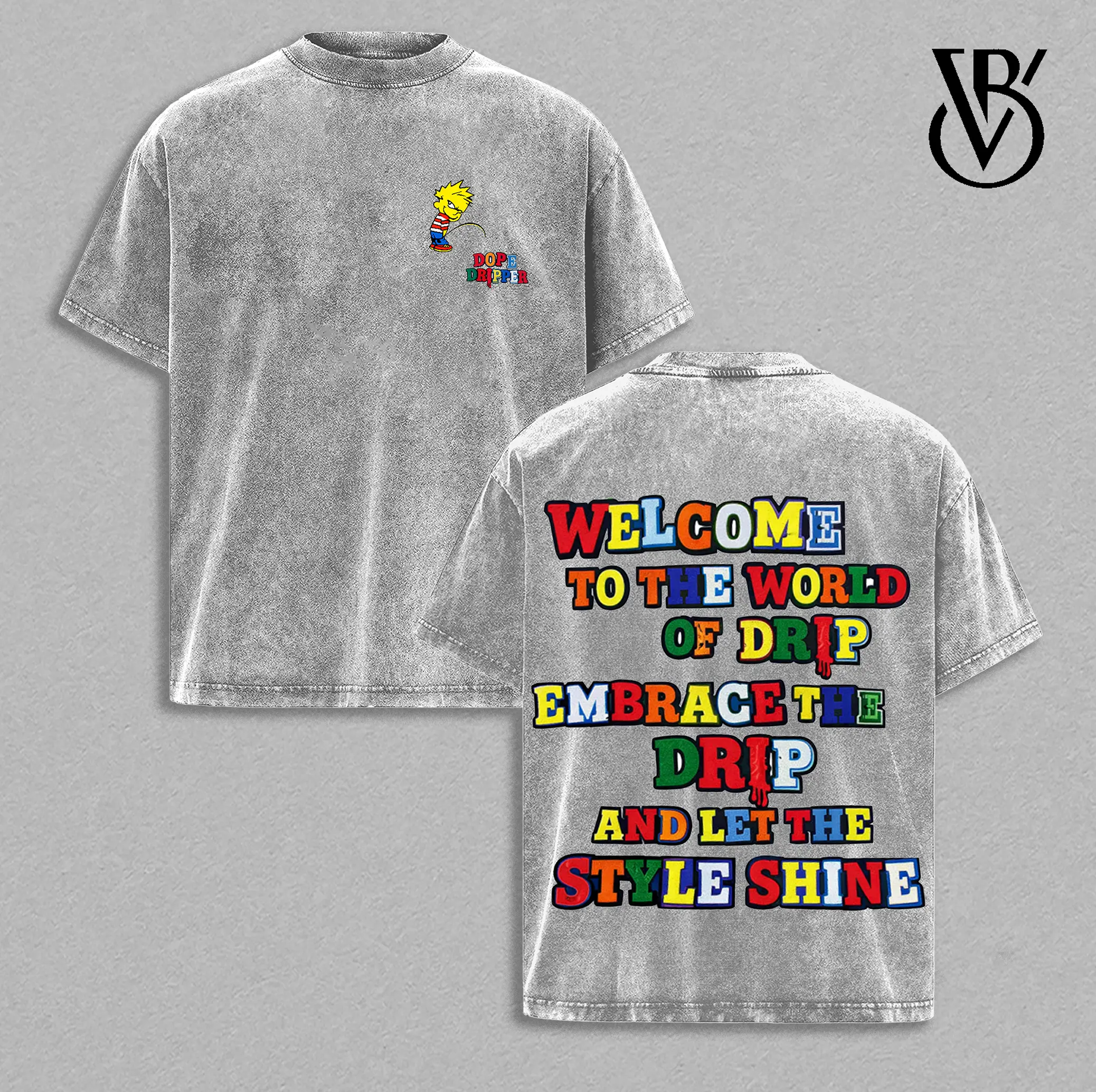 Dope Dripper Graphic Tee, Streetwear Graphic Shirt, Vintage Washed T-Shirt, Oversized T Shirt Men, Graphic Tees for Men, Men Graphic Tees, Graphic Shirts, Heavyweight Cotton Streetwear, Shirts for Men