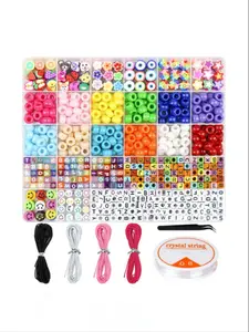 Creative DIY Handmade Beading Kit, Beads & Elastic Thread & Lobster Clasp & Jump Rings & Beading Wire, Jewelry Making Kit for Bracelet & Necklace