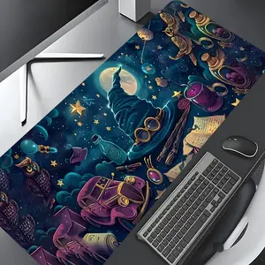 Wizard World Pattern Mouse Pad, Rectangle Gaming Mouse Pad, Non-slip Mousepad, Office Desk Keyboard Mouse Pad for Home Office Game Room Desk, Desk Accessories