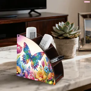 DIY Diamond Painting Tool Organizer Box - Art-Inspired Wooden Storage Case for Handmade Diamond Art Supplies, Home Tabletop Decor, Ideal Gift for DIY Needlework Enthusiasts