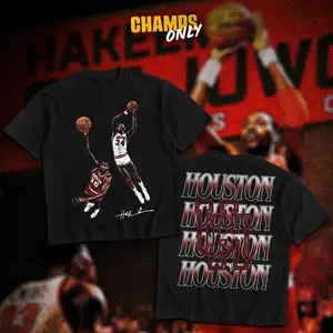 CHAMPS ONLY Hakeem The Dream Signature Heavy Cotton T-Shirt For Basketball Fans, Menswear Outfit, Direct To Garment Breathable Print