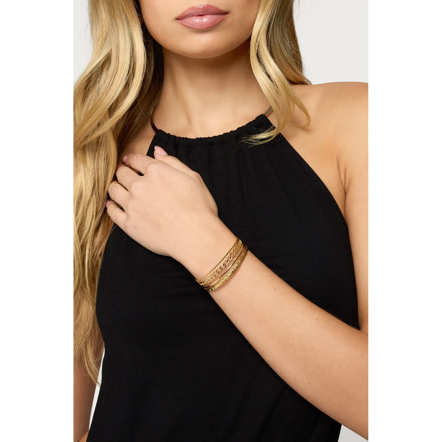 Layered Mixed Arm Cuff