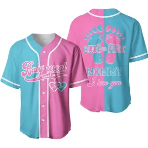 Personalized Baby Reveal Baseball Jersey – Custom Name & Date Shirt, Gender Reveal Party Outfit