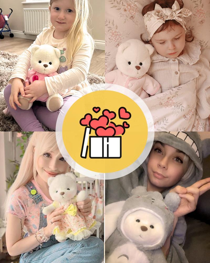 Getahug Elk Bear Handmade Jointed Teddy Bear | Christmas Plushies Toy with Exquisite Outfit, Cuddle Warmth,Teddybear Stuffed Animal, Little Gifts for Girls Interactive Realistic Bunny Durable Soft Fluffy