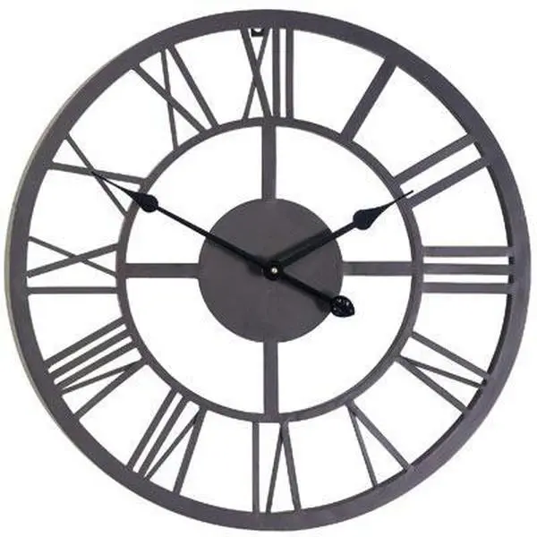 212 MAIN Large Giant Roman Numeral Circular Wall Clock - Decorative Mountable Indoor Room Decor, Home Supplies Round Circular Wall Clock