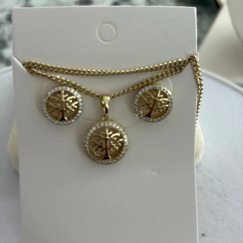 Set necklace and earrings arbol de la vida