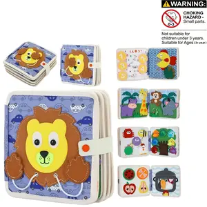 Felt Busy Book, Learning Educational Sensory Activity Book, Travel Toy Quiet Activity Book, Life Skills & Fun Games, Girl & Boy Birthday Gift